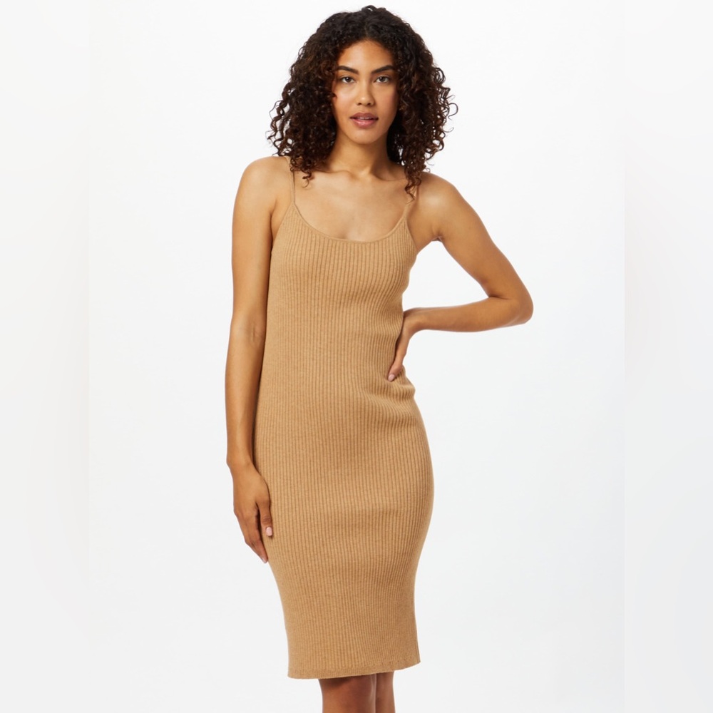 Banana Republic Tan Ribbed Knit Dress